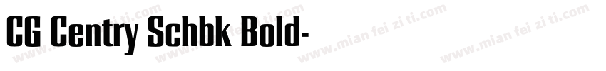CG Centry Schbk Bold字体转换